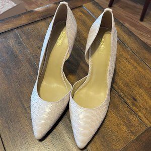 Michael Kors faux snakeskin pointed toe heels, Size 9